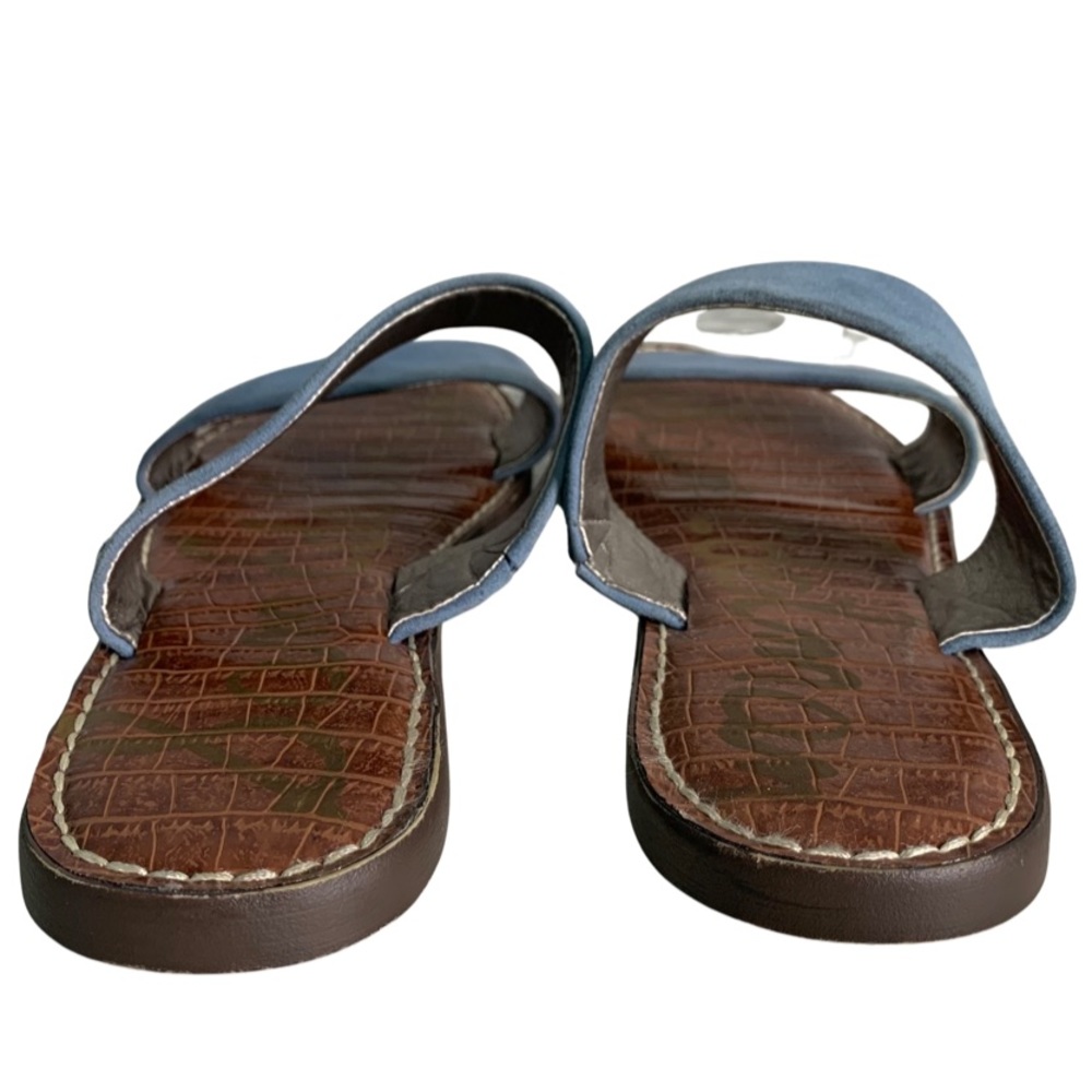 Sam Edelman Gala Blue Suede Women’s Slip On Sandals Open Toe Sandals Size 8.5 - Picture 5 of 10